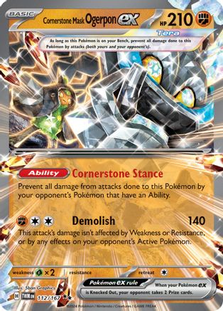 Cornerstone Mask Ogerpon ex 112/167 - Holofoil - Double Rare