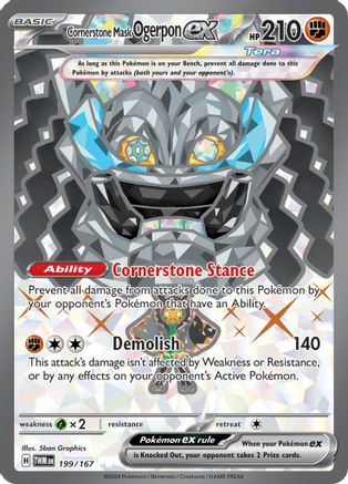 Cornerstone Mask Ogerpon ex 199/167 - Holofoil - Ultra Rare