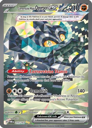 Cornerstone Mask Ogerpon ex 215/167 - Holofoil - Special Illustration Rare