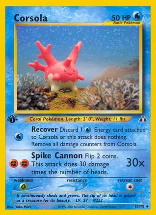 Corsola 037 - 1st Edition - Uncommon