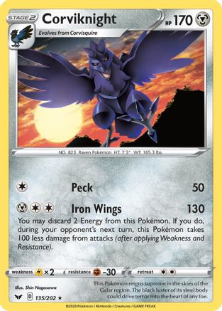 Corviknight 135 - Rare