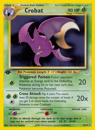 Crobat - 1st Edition Holofoil - Holo Rare