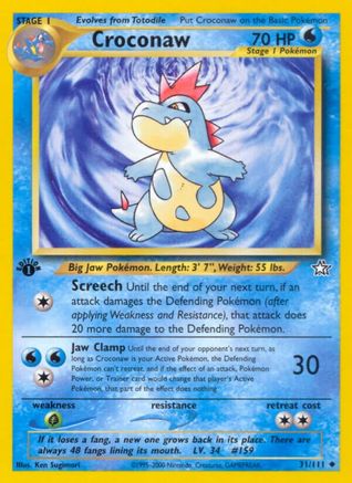 Croconaw (31) (31) 031 - 1st Edition - Uncommon