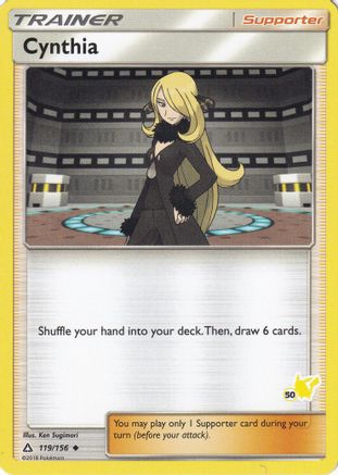 Cynthia - 119/156 (#50 Pikachu Stamped)/156 - Promo