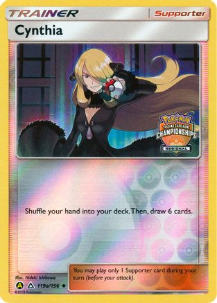 Cynthia - 119a/156 (Regional Championships)/156 - Reverse Holofoil - Promo