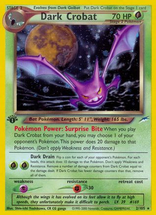 Dark Crobat - 1st Edition Holofoil - Holo Rare