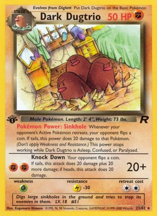 Dark Dugtrio (23) (23) 023 - 1st Edition - Rare