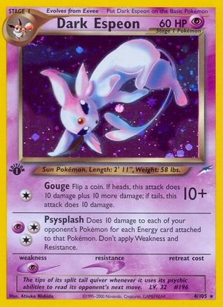 Dark Espeon - 1st Edition Holofoil - Holo Rare