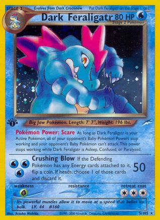 Dark Feraligatr - 1st Edition Holofoil - Holo Rare