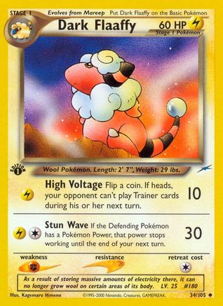 Dark Flaaffy 034 - 1st Edition - Uncommon