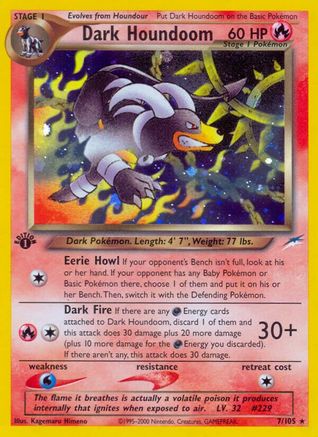 Dark Houndoom - 1st Edition Holofoil - Holo Rare