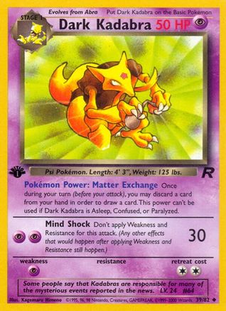 Dark Kadabra 039 - 1st Edition - Uncommon