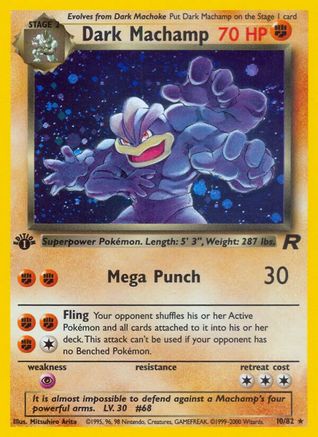 Dark Machamp (10) (10) 010 - 1st Edition Holofoil - Holo Rare