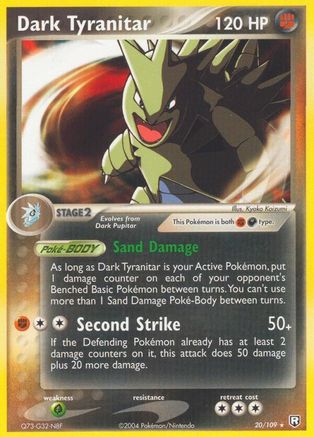 Dark Tyranitar - 020/109/109 - Reverse Holofoil - Rare