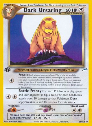 Dark Ursaring/105 - 1st Edition - Rare