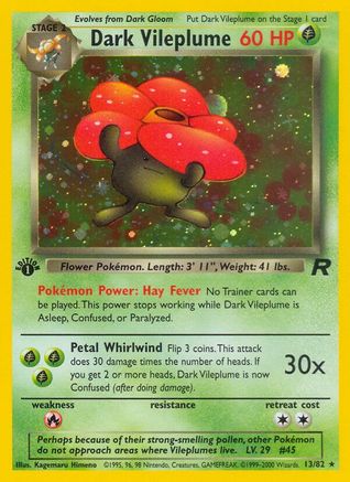 Dark Vileplume (13) (13) 013 - 1st Edition Holofoil - Holo Rare