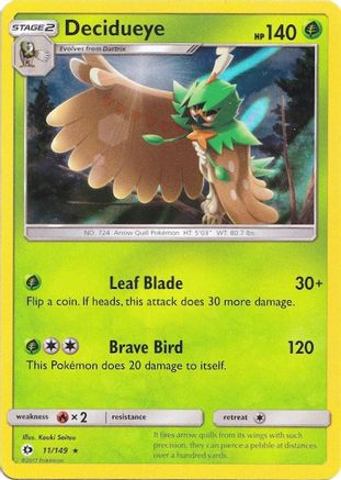 Decidueye (Water Web Holo) 011/149 - Holofoil - Holo Rare