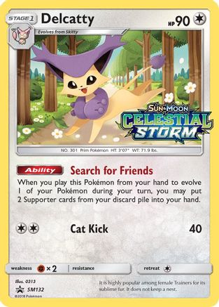 Delcatty - SM132 (Prerelease) - Holofoil - Promo