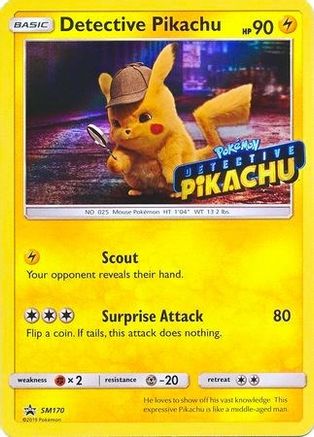 Detective Pikachu - SM170 (Stamped) - Holofoil - Promo