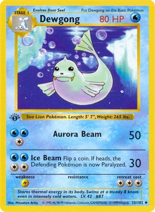 Dewgong 025 - 1st Edition - Uncommon