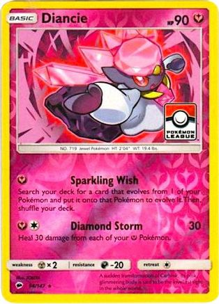 Diancie (Pokemon League) 094/147 - Reverse Holofoil - Promo