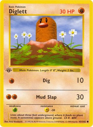 Diglett 047  - 1st Edition - Common