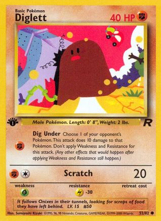 Diglett 052 - 1st Edition - Common