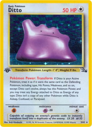 Ditto (3) (3) 003 - 1st Edition Holofoil - Holo Rare
