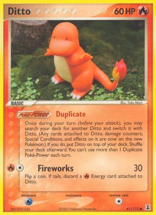Ditto (Charmander) 061/113 - Reverse Holofoil - Common