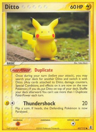 Ditto (Pikachu) 063/113 - Reverse Holofoil - Common