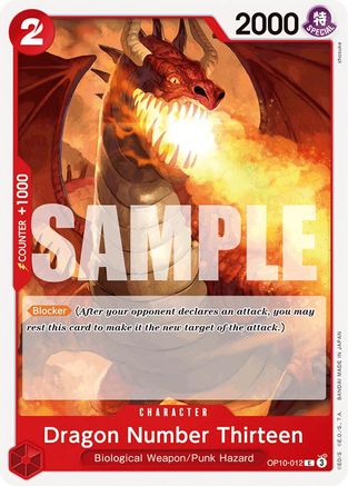 Dragon Number Thirteen (OP10-012) - Common