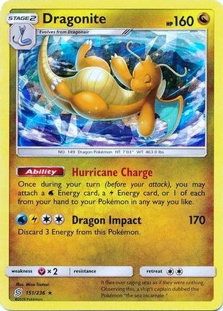 Dragonite - 151/236 (Cracked Ice Holo)/236 - Holofoil - Holo Rare