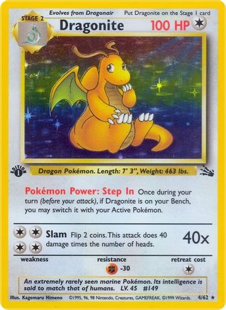 Dragonite (4) (4) 004 - 1st Edition Holofoil - Holo Rare