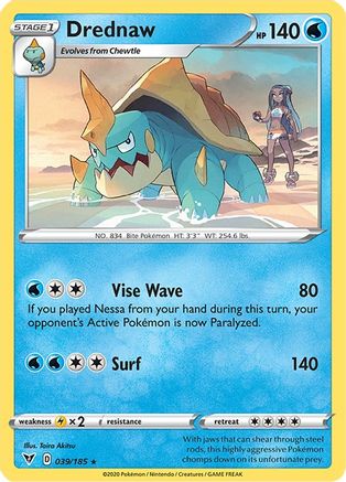 Drednaw (Cracked Ice Holo) 039/185 - Holofoil - Holo Rare