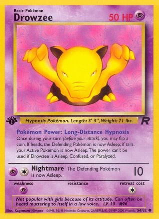 Drowzee 054 - 1st Edition - Common