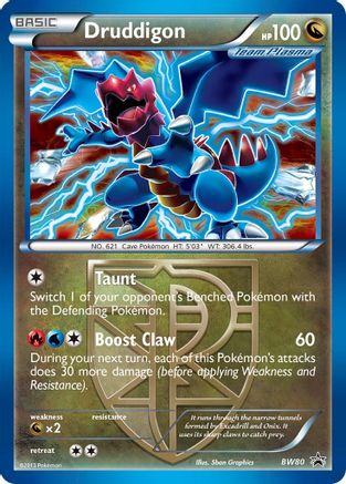 Druddigon (Team Plasma) - BW80 (Cosmos Holo) - Holofoil - Promo