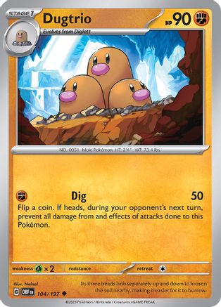 Dugtrio 104 - Uncommon