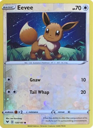 Eevee (Reverse Cosmos Holo) 130/185 - Reverse Holofoil - Common