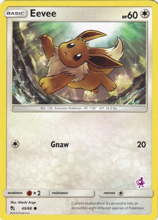 Eevee (Mewtwo Stamped) 049/68  - Promo
