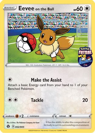 Eevee on the Ball (Pokemon Futsal) 002/005 - Promo