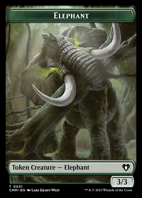 Eldrazi // Elephant Double-Sided Token [Commander Masters Tokens] - Image 2