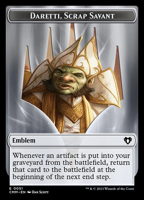 Eldrazi Scion // Emblem - Daretti, Scrap Savant Double-Sided Token [Commander Masters Tokens] - Image 2