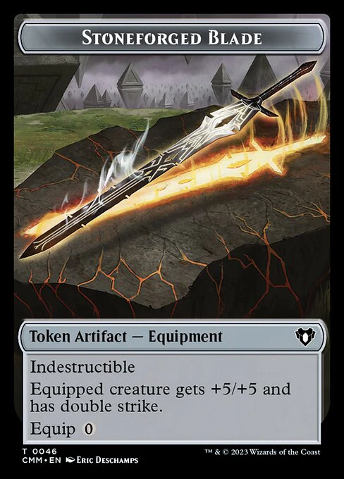 Eldrazi Scion // Stoneforged Blade Double-Sided Token [Commander Masters Tokens] - Image 2