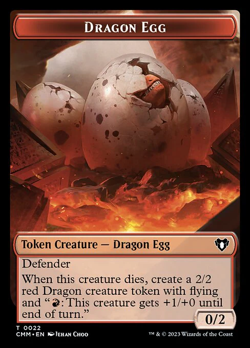 Eldrazi Spawn // Dragon Egg Double-Sided Token [Commander Masters Tokens] - Image 2