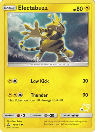 Electabuzz - 43/156 (#41 Pikachu Stamped)/156 - Promo