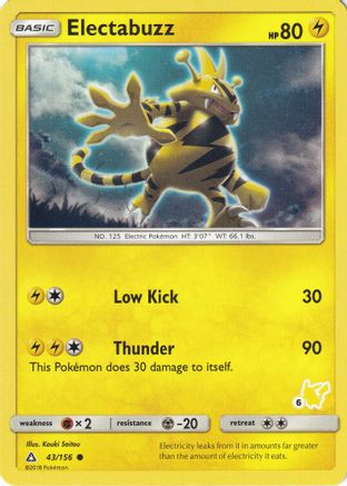 Electabuzz (#6 Pikachu Stamped) 043/156 - Promo
