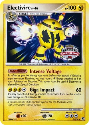 Electivire - 3/130 (Regional Championships)/130 - Promo