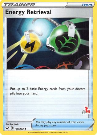 Energy Retrieval - 160/202 (#25 Cinderace Stamped)/202 - Promo