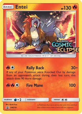 Entei - SM219 (Prerelease) - Holofoil - Promo
