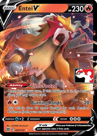 Entei V 022/172 - Holofoil - Ultra Rare - Image 2